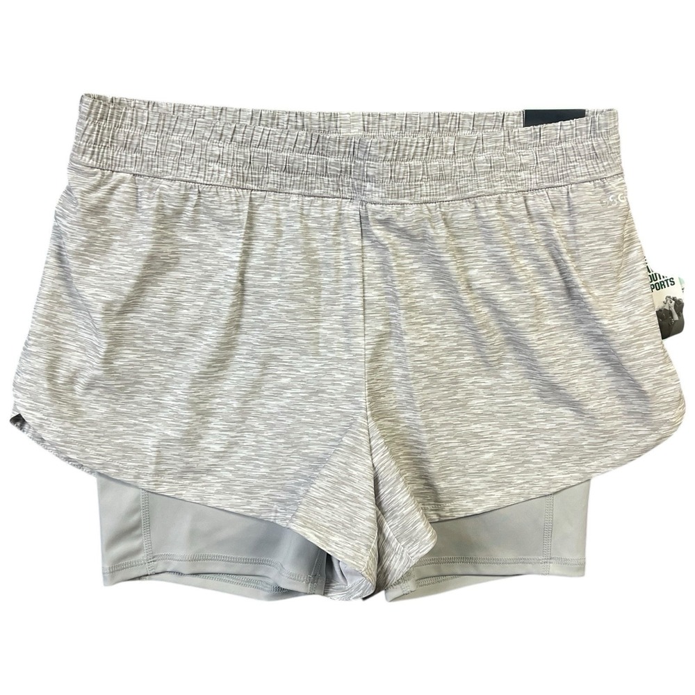 DSG Performance Shorts Women's Medium Light Grey Marled‎ 2-in-1 Pull-On Workout